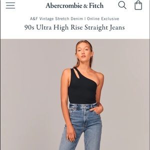 Abercrombie & Fitch brand new straight jeans, size 4/27 CURVY
